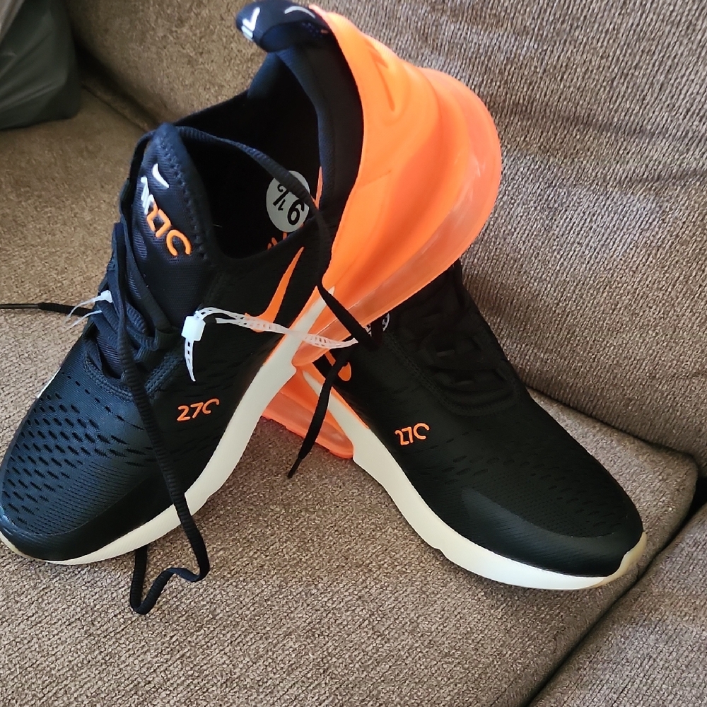 Nike Air Max 270 Black with Orange Accents